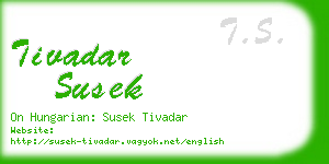 tivadar susek business card